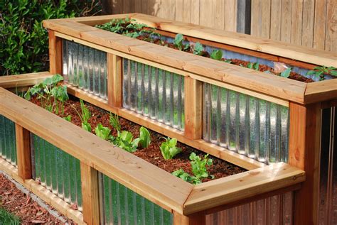 corrugated steel planter box plans|corrugated raised garden bed.